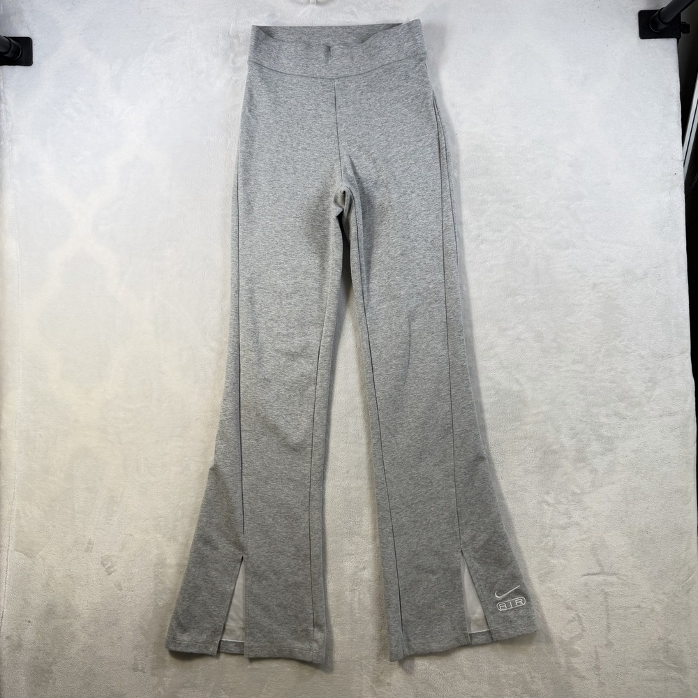 Nike Women's Grey Air High-waisted Full-length Split-hem Leggings Size Small